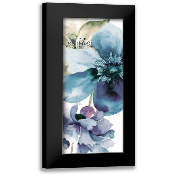 Brown, Victoria 12x24 Black Modern Framed Museum Art Print Titled - Icy Petals