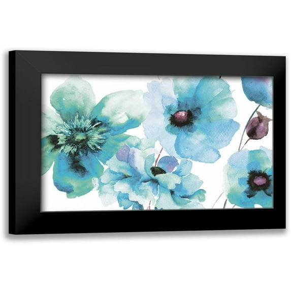 Brown, Victoria 14x10 Black Modern Framed Museum Art Print Titled - Indigo Hue Flora