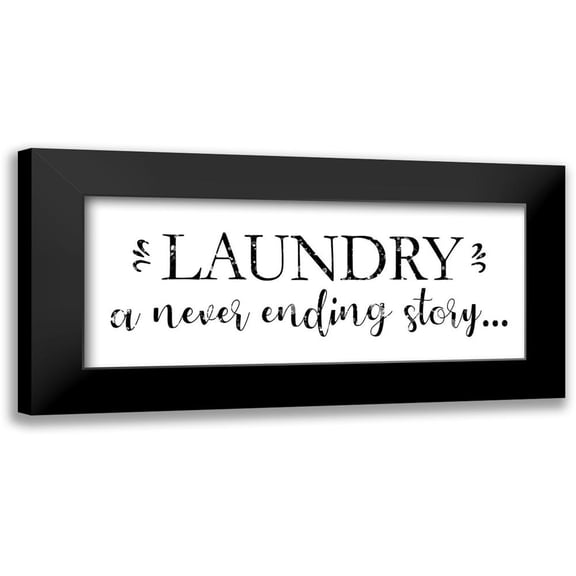 Brown, Victoria 14x8 Black Modern Framed Museum Art Print Titled - Laundry Words 5