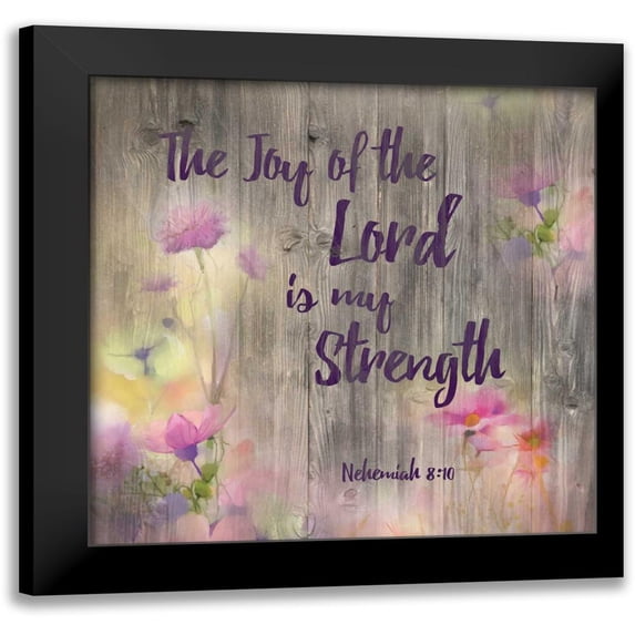 Brown,Victoria 15x15 Black Modern Framed Museum Art Print Titled - Joy Of The Lord