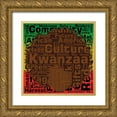 thumbnail image 1 of Brown, Victoria 15x15 Gold Ornate Wood Framed with Double Matting Museum Art Print Titled - Kwanzaa Silhouette 1, 1 of 4