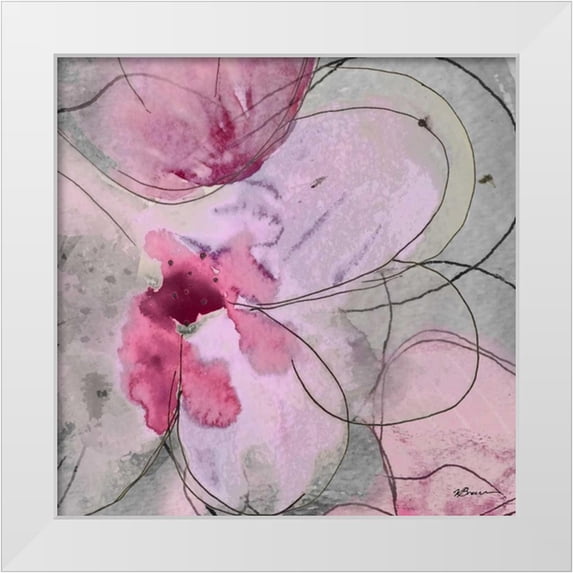 Brown, Victoria 15x15 White Modern Wood Framed Museum Art Print Titled - Flower Bomb 2