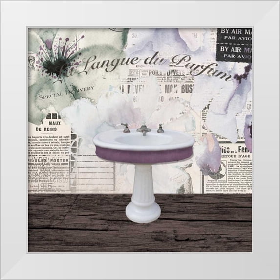 Brown, Victoria 15x15 White Modern Wood Framed Museum Art Print Titled - Watercolor Bath 2