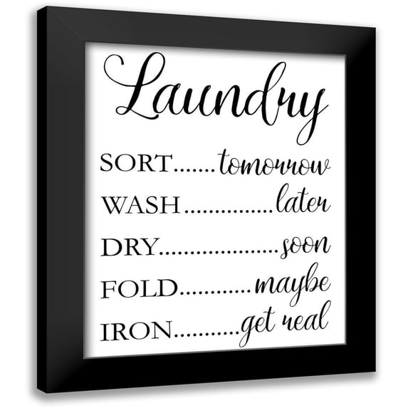 Brown, Victoria 15x18 Black Modern Framed Museum Art Print Titled - Laundry Words 1