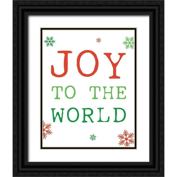 Brown, Victoria 15x18 Black Ornate Wood Framed with Double Matting Museum Art Print Titled - Joy to the World