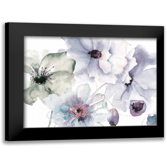 Brown, Victoria 18x15 Black Modern Framed Museum Art Print Titled - Flowering Blue Hues 2