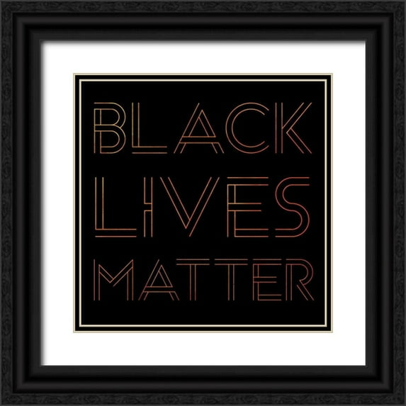 Brown, Victoria 20x20 Black Ornate Wood Framed with Double Matting Museum Art Print Titled - BLM Square 6