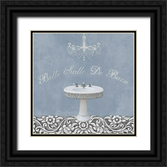 Brown, Victoria 20x20 Black Ornate Wood Framed with Double Matting Museum Art Print Titled - Sink Belle 2
