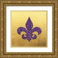 thumbnail image 1 of Brown,Victoria 20x20 Gold Ornate Wood Framed with Double Matting Museum Art Print Titled - Fleur De Lis, 1 of 4