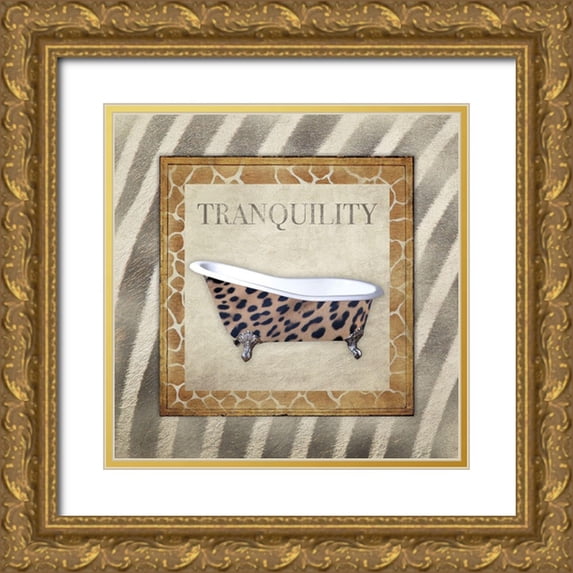 Brown, Victoria 20x20 Gold Ornate Wood Framed with Double Matting Museum Art Print Titled - Tranquility