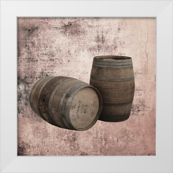 Brown, Victoria 20x20 White Modern Wood Framed Museum Art Print Titled - Wine Barrels 2