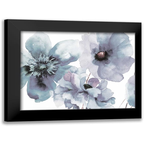 Brown, Victoria 24x19 Black Modern Framed Museum Art Print Titled - Flowering Blue Hues