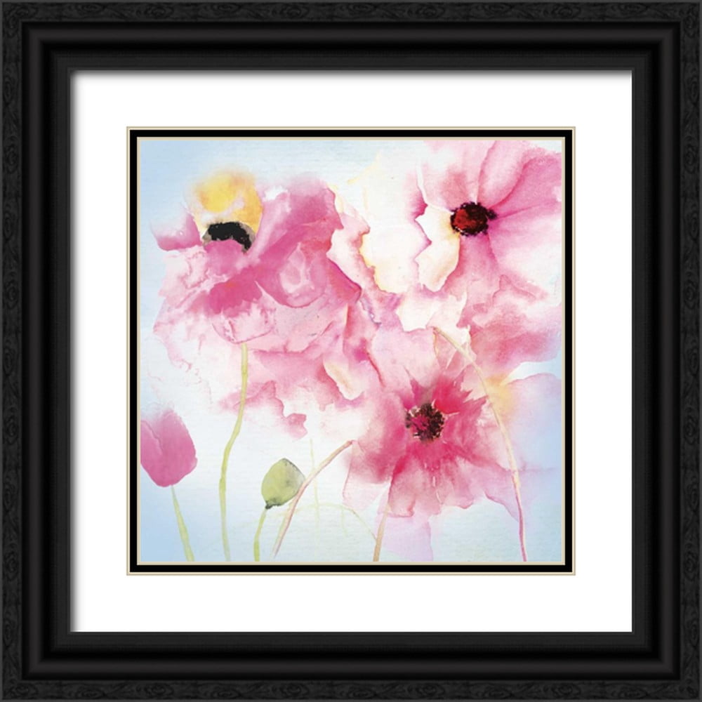 brown-victoria-26x26-black-ornate-wood-framed-with-double-matting