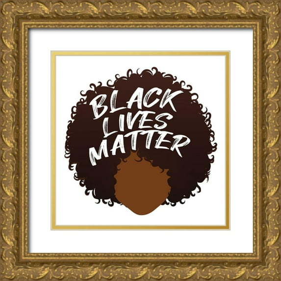 Brown, Victoria 26x26 Gold Ornate Wood Framed with Double Matting Museum Art Print Titled - BLM Hair