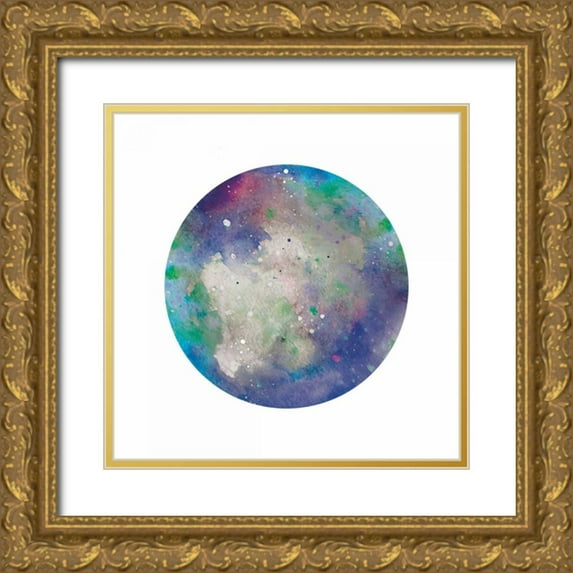Brown,Victoria 26x26 Gold Ornate Wood Framed with Double Matting Museum Art Print Titled - Galaxy 2