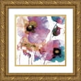 thumbnail image 1 of Brown,Victoria 26x26 Gold Ornate Wood Framed with Double Matting Museum Art Print Titled - Pink Flowers 1, 1 of 4