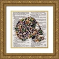 thumbnail image 1 of Brown, Victoria 26x26 Gold Ornate Wood Framed with Double Matting Museum Art Print Titled - Skull 1.3, 1 of 4