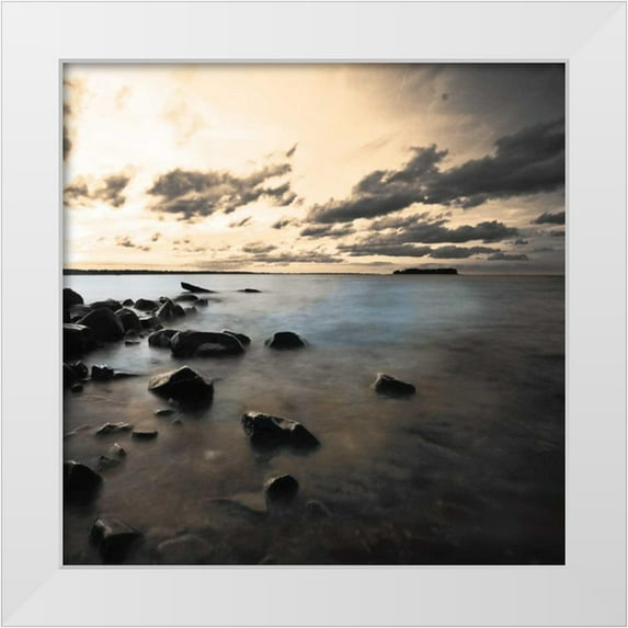 Brown, Victoria 26x26 White Modern Wood Framed Museum Art Print Titled - Sunset Cometh 2