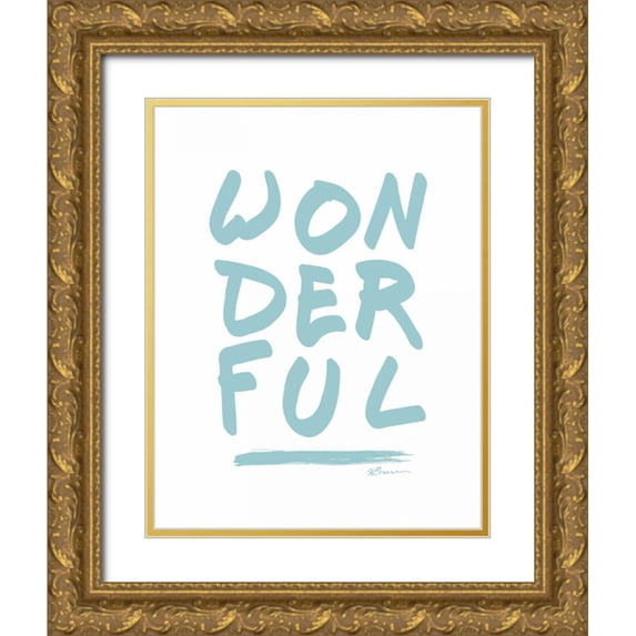 Brown, Victoria 26x32 Gold Ornate Wood Framed with Double Matting Museum Art Print Titled - Wonderful
