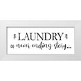 thumbnail image 1 of Brown, Victoria 32x15 White Modern Wood Framed Museum Art Print Titled - Laundry Words 5, 1 of 4
