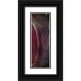 thumbnail image 1 of Brown, Victoria 9x18 Black Ornate Wood Framed with Double Matting Museum Art Print Titled - Fused Peacock 3, 1 of 4