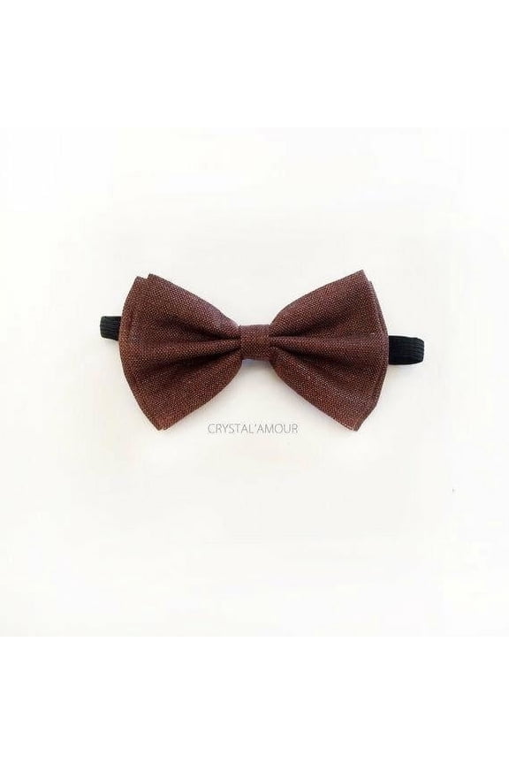 Brown Vintage Cloth Bow Tie for Barnyard Wedding Prom Adjustable Groomsmen - New with box/tags