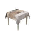 thumbnail image 1 of Brown Vintage Table Cloth 54x54 Inch Square, Watercolor Abstract Art Waterproof Tablecloth Washable Table Cover for Party Picnic Dinner Decor, 1 of 9