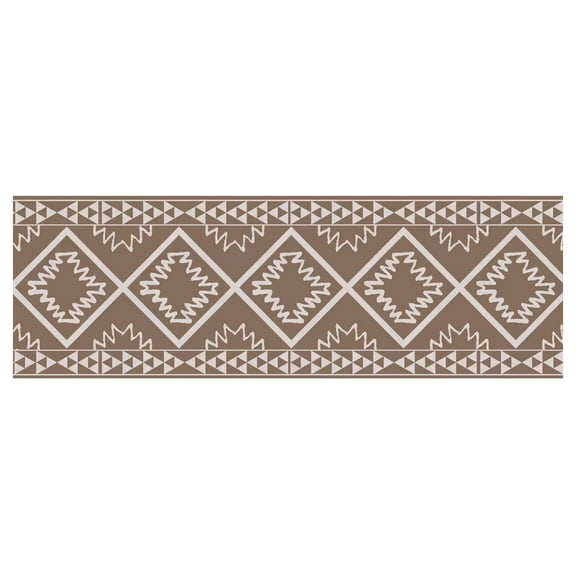 Brown Vintage Washable Bohemian Runner Rug For Stairs And Hallway With Non Slide Moroccan Design 2X6Ft Size Approx 24X72 Inches Nylon And Spandex Material For Home Decor Runner Rug Brown