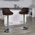thumbnail image 1 of Brown Vinyl Bucket Seat Adjustable Height Barstool, 1 of 6