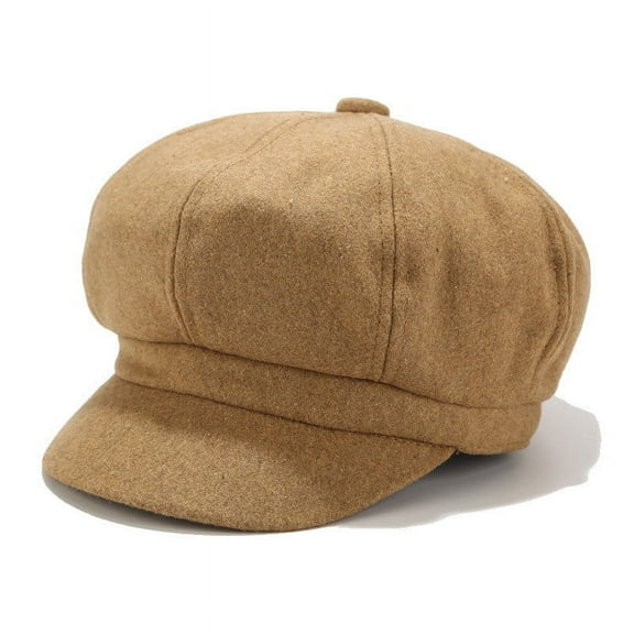 Brown Visors Vintage Women Winter Solid Hat Beret Cap Korean Painter Newsboy Berets