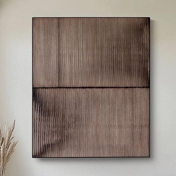 Brown Wabi Sabi Abstract Shapes Poster UNFRAMED PAPER POSTER, Home Decor