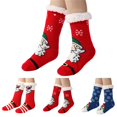 thumbnail image 1 of Brown Warm & Cozy Gifts for Women Christmas Socks Acrylic Yarn Hoilday Fun Funny Cute Funky Cool Crazy Novelty Silly Cotton Crew Calf Socks One Size, 1 of 4