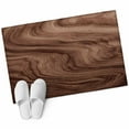 thumbnail image 1 of Brown Wave Wood Grain Washable Area Rug 2 x 3 ft Farmhouse Plants Annual Rings Texture, Soft Non Slip Rugs Stain Repellent Indoor Felt Carpet for Living Dining Room Bedroom Home Office, 1 of 9