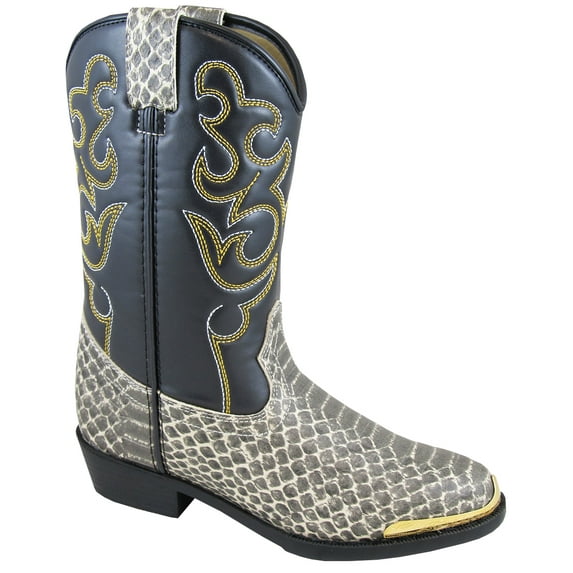 smoky mountain toddler-boys' laramie python print western boot round toe - 1042t