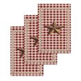 thumbnail image 1 of Brown Western Texas Star Vintage Kitchen Dish Towels for Drying Dishes Set of 3, Rustic Farmhouse Red Plaid Waffle Weave Microfiber Hand Tea Bathroom Towels Quick Dry & Absorbent Towel 15.7x23.6, 1 of 7