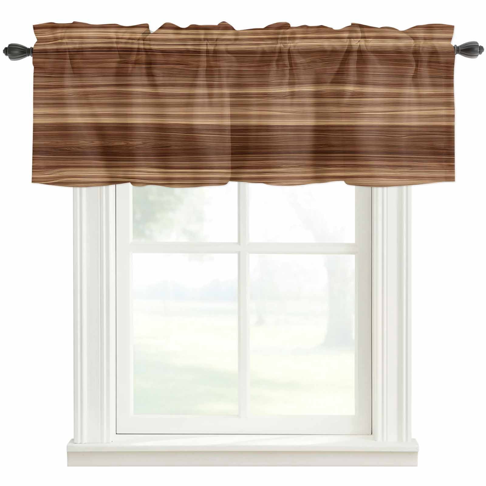 Brown Western Valances for Windows Farmhouse Kitchen Curtains Valances