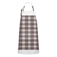 thumbnail image 1 of Brown and White Checkerboard Checkered Apron-Garden Aprons for Women with Pockets-Cotton Linen Waterproof Kitchen Cooking Gardening Aprons Adjustable for Kitchen,Cooking,BBQ and Salon 33x27 Inch, 1 of 1
