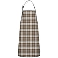 thumbnail image 1 of Brown and White Checkerboard Checkered Apron-Garden Aprons for Women with Pockets-Cotton Linen Waterproof Kitchen Cooking Gardening Aprons Adjustable for Kitchen,Cooking,BBQ and Salon 33x27 Inch, 1 of 7
