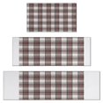 thumbnail image 1 of Brown and White Checkerboard Checkered Pattern Kitchen Rugs Sets Of 3,Kitchen Runner Rugs Non Skid Washable,Decorative Kitchen Floor Mats for Kitchen,Sink,Laundry,17"x30"+ 17"x47" + 17"x59", 1 of 6