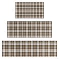thumbnail image 1 of Brown and White Checkerboard Checkered Pattern Kitchen Rugs Sets Of 3,Kitchen Runner Rugs Non Skid Washable,Decorative Kitchen Floor Mats for Kitchen,Sink,Laundry,17"x30"+ 17"x47" + 17"x59", 1 of 6