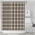thumbnail image 1 of Brown and White Checkerboard Checkered Pattern Shower Curtain 72"x84" ,Bathroom Decorative Shower Curtains Set with 12 Hooks,Modern Waterproof Washable Shower Curtain, 1 of 6
