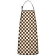 thumbnail image 1 of Brown and White Checkerboard Pattern Apron-Garden Aprons for Women with Pockets-Cotton Linen Waterproof Kitchen Cooking Gardening Aprons Adjustable for Kitchen,Cooking,BBQ and Salon 33x27 Inch, 1 of 7