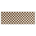 thumbnail image 1 of Brown and White Checkerboard Pattern Kitchen Rug Mat,Kitchen Runner Rugs Non Skid Washable,Decorative Kitchen Floor Mats for Kitchen,Sink,Laundry,17"X47", 1 of 5