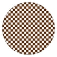 thumbnail image 1 of Brown and White Checkerboard Pattern Round Fitted Tablecloth with Elastic Edge,Dining Table Cover Waterproof,Outdoor Round Tablecloth for Camping,Dining,Indoor and Outdoor, 1 of 7