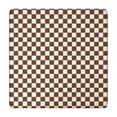 thumbnail image 1 of Brown and White Checkerboard Pattern Square Fitted Tablecloth with Elastic Edge,Square Table Cover,Washable Elastic Table Cover for Home Kitchen Party Decor 34"x34", 1 of 6