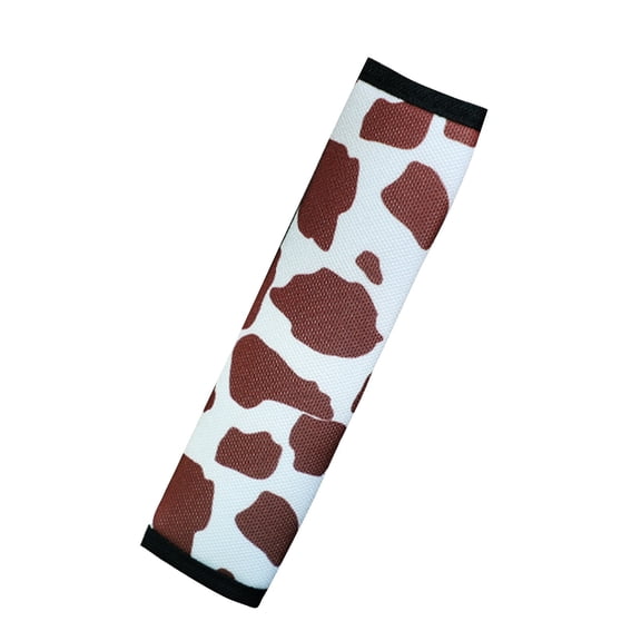 Brown and White Cow Print Seat Belt Covers, Interior Accessories for Car, Cute Car Accessories Interior Decor, Universal Vehicle Car Decoration for Daily Use, Single Pack