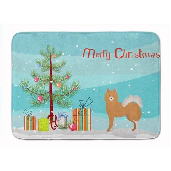 Brown & White Elo Dog Christmas Tree Machine Washable Memory Foam Mat