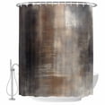 thumbnail image 1 of Brown White Modern Art Abstract Painting Fabric Shower Curtain Brown Black Washable Shower Curtains for Bathroom, Waterproof Bath Curtain with Hooks Home Decor 36x72in, 1 of 8