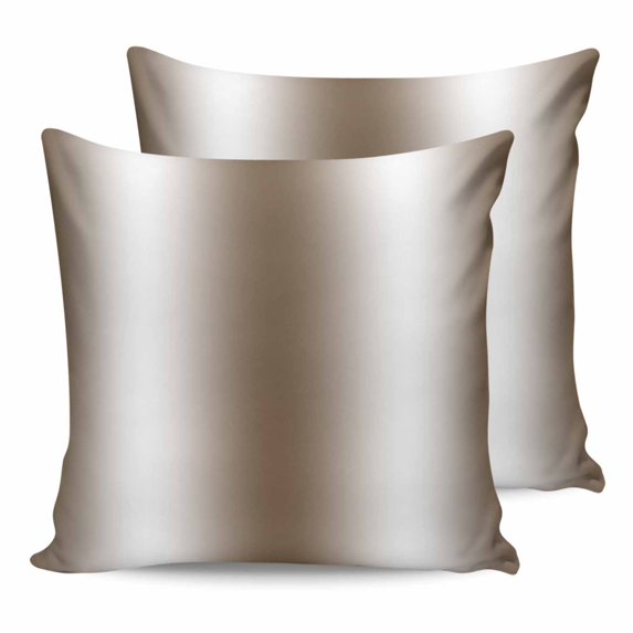 Brown White Ombre 18x18 Pillow Covers Set of 2, Abstract Art Modern Brown Gradient Throw Pillow Covers Decorative Couch Cushion Case, Microfiber Square Pillowcases for Bedroom Car Living Room