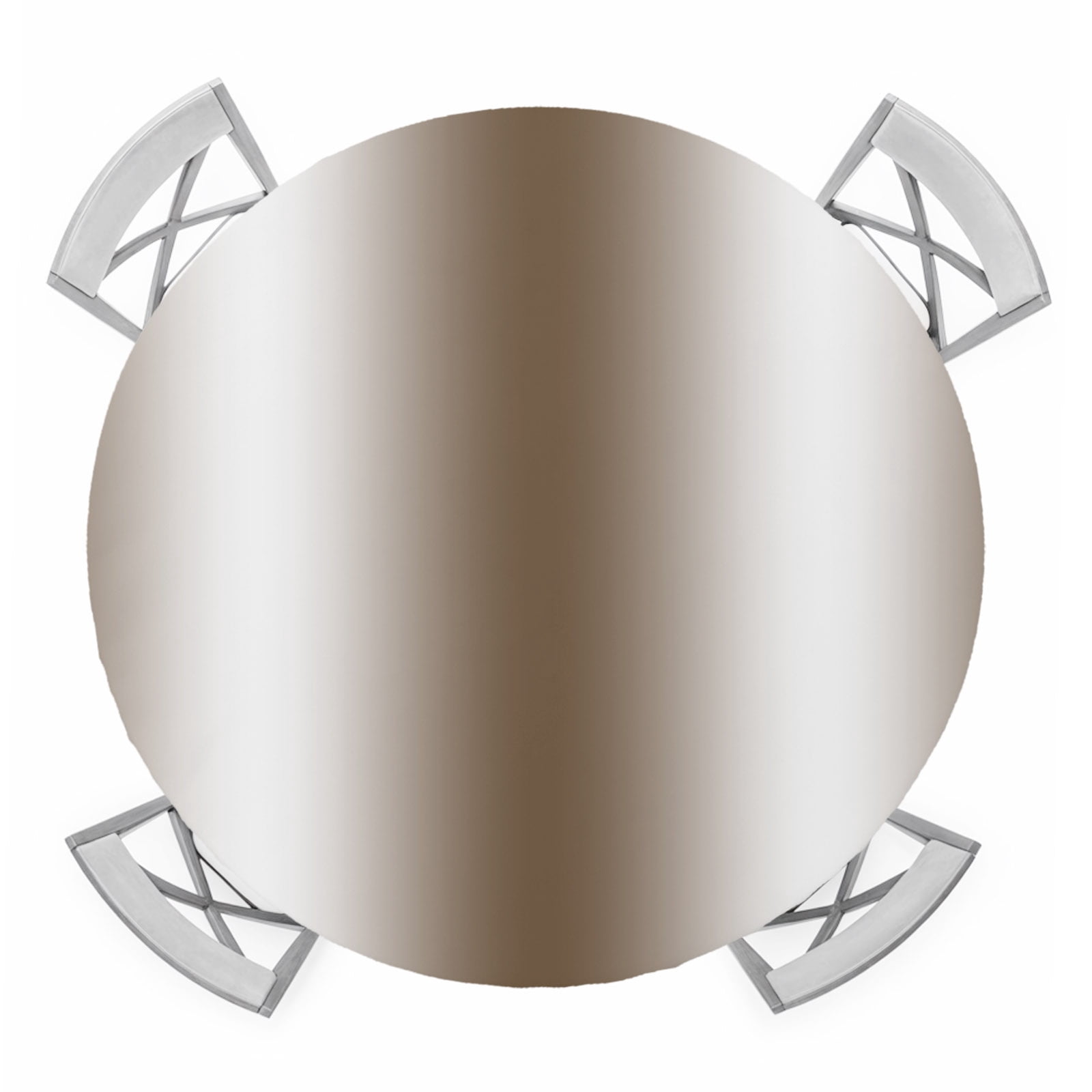 Brown White Ombre Round Tablecloth for 45-54 Inch Tables,Fitted Table ...